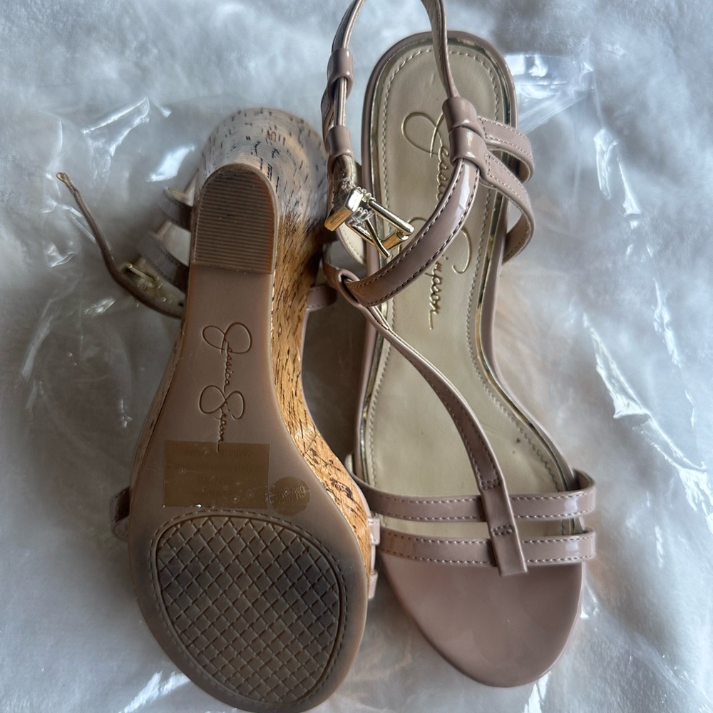 Jessica Simpson Nude Strappy Sandals